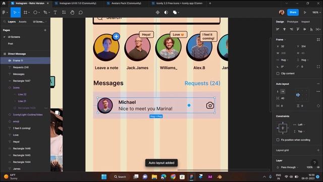 Applying Neu-brutalism To Instagram With Figma | Part-2 смотреть онлайн
