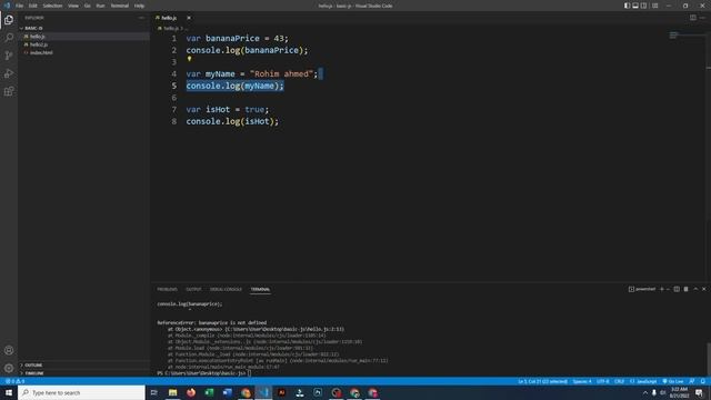 How to JavaScripts Variable Name & type of variable смотреть онлайн