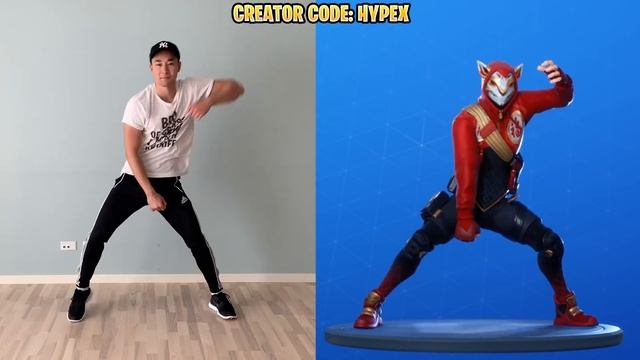 FORTNITE DANCES IN REAL LIFE 100% IN SYNC! (Pon Pon Emote & Ninja Skin)