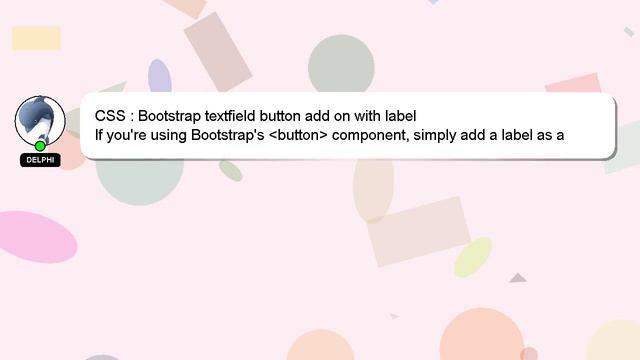 CSS : Bootstrap textfield button add on with label смотреть онлайн