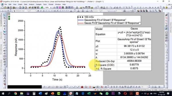 Curve fitting in origin: explained step by step