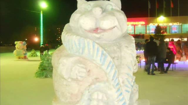 Ледовый сказочный "НОВОГОДНИЙ ГОРОДОК" г.Рудный смотреть онлайн