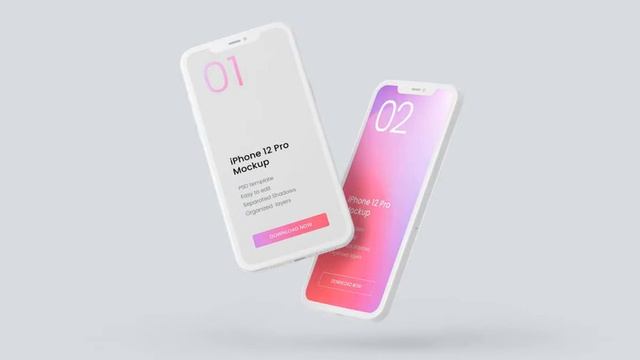 Mock Up: iPhone 12 Pro Clay Mockup Set смотреть онлайн