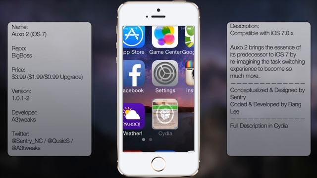 Auxo 2: Reinvents the App Switcher Experience in iOS 7 смотреть онлайн