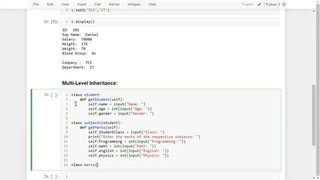 Python Object Oriented Programming | Python Inheritance |Types of Inheritance with examples. #4 смотреть онлайн