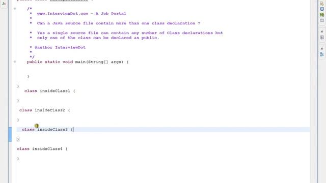 Interview Can a Java source file contain more than one class declaration смотреть онлайн