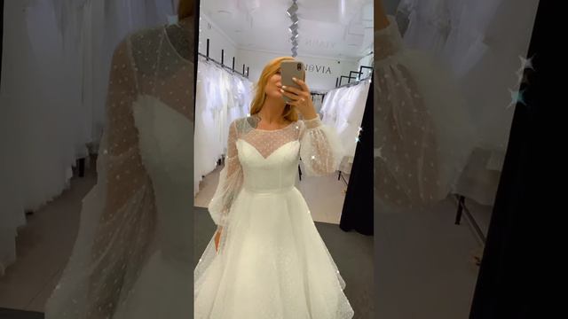 Свадебное платье миди с длинными рукавами Фиерия смотреть онлайн