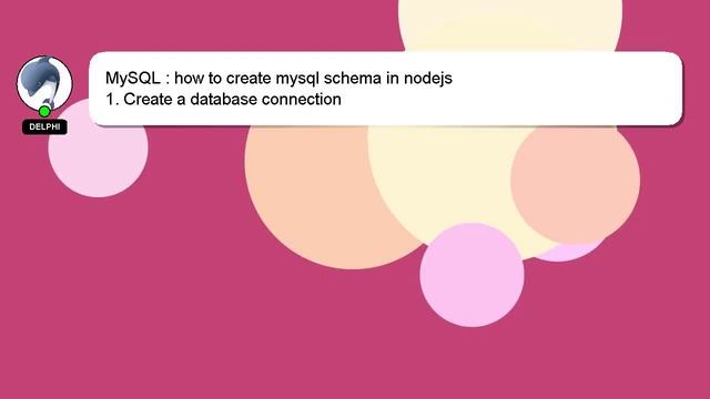 MySQL : how to create mysql schema in nodejs смотреть онлайн