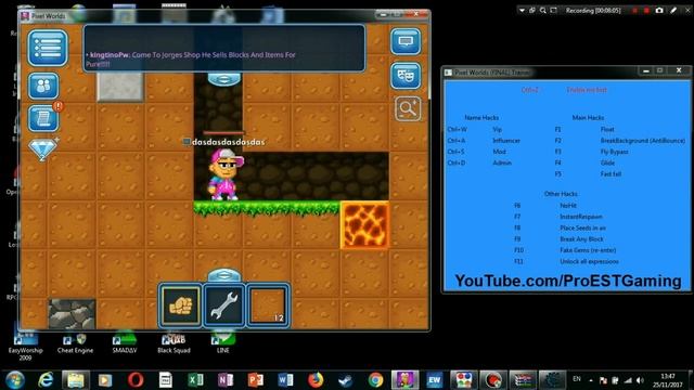 Pixel Worlds - Gems Hack, VIP Hack and Admin Tools смотреть онлайн