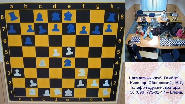 Шахматные тренировки в клубе, группа 1-2 разряд, тренер М.Ю.Андрущак (22.11.2017г.) смотреть онлайн