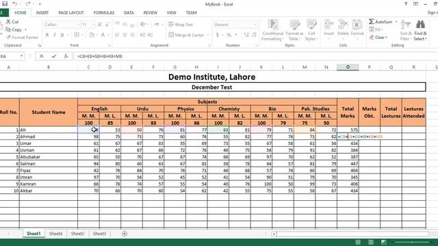 05 Excel Creating a Result Sheet Using Relative and Absolute Cell Addresses смотреть онлайн