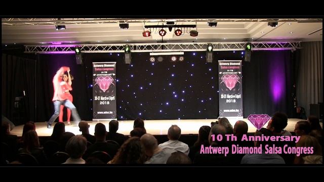 Bachata Dance Show Thodoris & Elektra Antwerp Diamond Salsa Congress 10th Anniversary смотреть онлайн