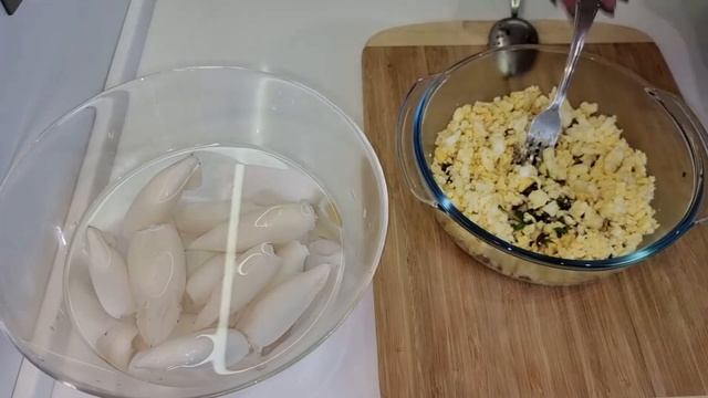 Кальмары фаршированные. смотреть онлайн