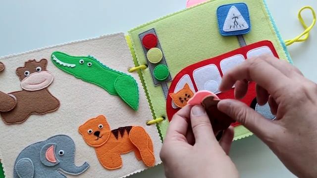 Развивающая мягкая книжка из фетра. Quietbook