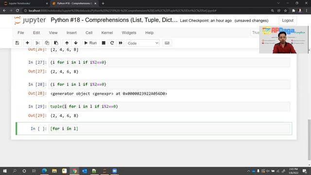 Python #18: Comprehensions (List, Tuple, Dictionary, Set) | Tutorial by APDaga смотреть онлайн
