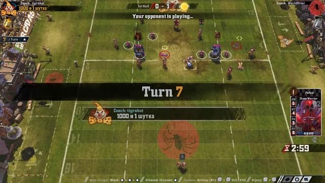 Blood Bowl 2. RUBBL. The Goddess.... Игра 2. Хаос - Гоблины. смотреть онлайн