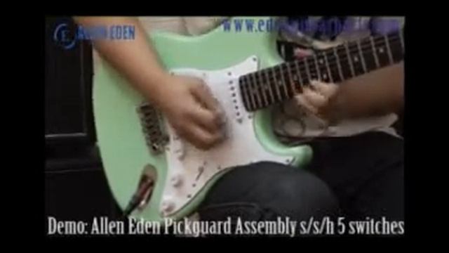 ALLEN EDEN Prewired Guitar Pickguard Assembly Demo - S/S/H with 5 Way Switches смотреть онлайн