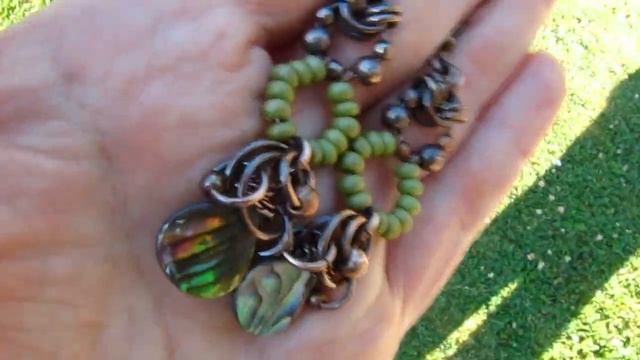 Copper Wire Wrapped Abalone Shell Earrings by DeeArtist, 2017 смотреть онлайн