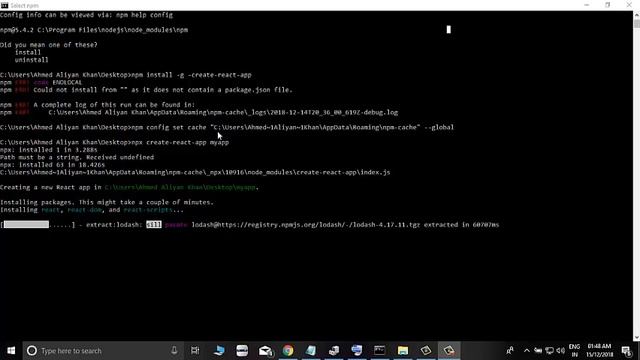 react npm npx error package.json file смотреть онлайн