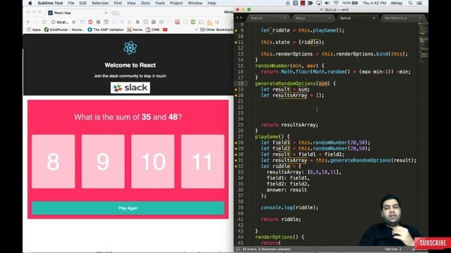2019 - Part 2 Generate Random Numbers in ReactJS смотреть онлайн