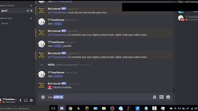 TUTORIAL COMO CRIAR COMANDOS DE KICK E BAN (DISCORD JS V12) #4 смотреть онлайн