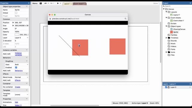 Drawing Canvas (Холст для рисования) | Урок №84 | Курс по Construct 3 | Разработка игр смотреть онлайн