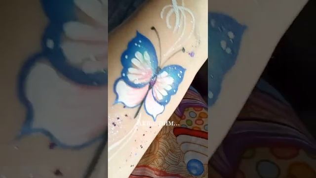 Аквагрим Бабочка #аквагрим смотреть онлайн