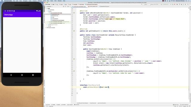 Communicating Back from RecyclerView Adapter to Activity or Fragment смотреть онлайн