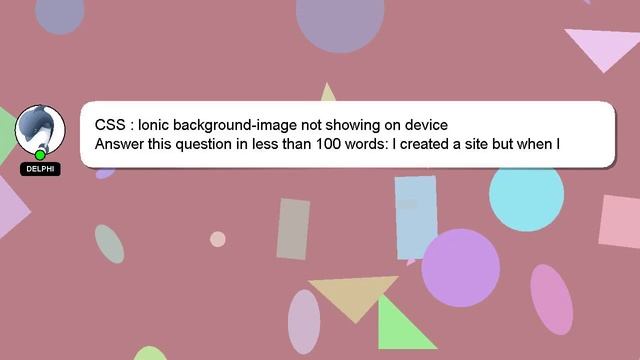 CSS : Ionic background-image not showing on device смотреть онлайн