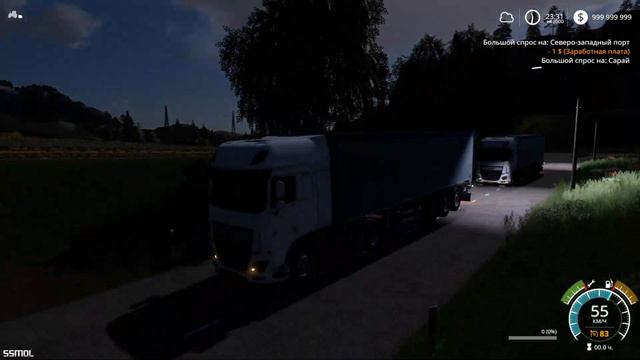 Farming Simulator 2019 mods DAF 106 XF SuperSpaceCab 460 & STAS FarmSTAR Alu смотреть онлайн