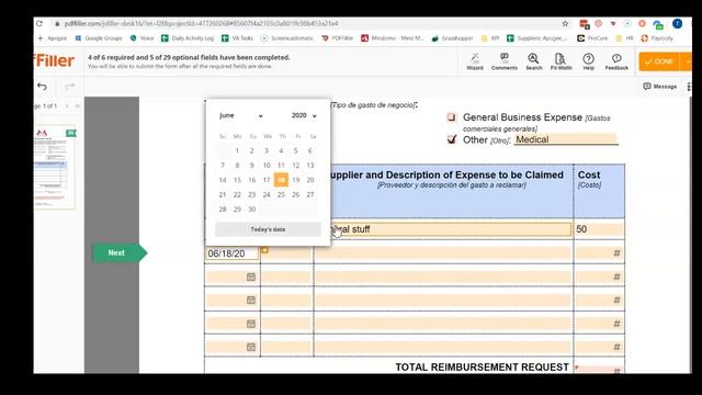 How to Fill Out Reimbursement Form on a Computer or Tablet смотреть онлайн