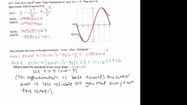 The Truncation Error for Taylor Polynomials смотреть онлайн