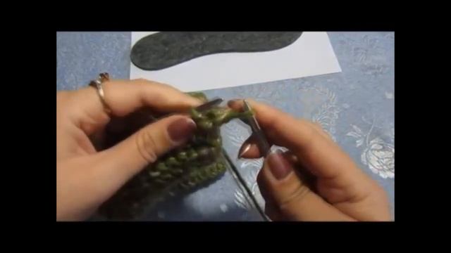 Вязаные тапочки на войлочной подошве спицами 3 смотреть онлайн