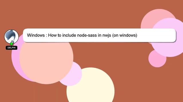 Windows : How to include node-sass in nwjs (on windows) смотреть онлайн