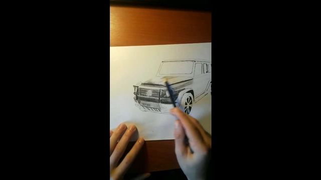 Как нарисовать машину Как нарисовать машину цветными карандашами Gelendwagen