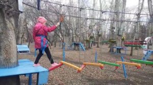 Покоряю ?♀️ верёвочный парк «Маугли«в ЦПКиО. Курган.Часть 1.#отдых#семейныевыходные#якурган#ЦПКиО