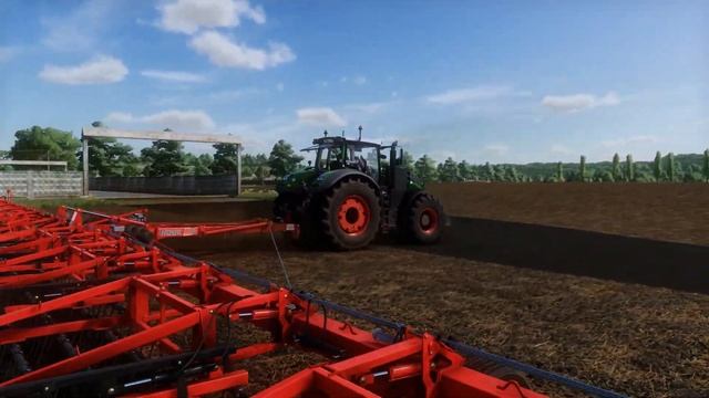Farming Simulator 22 // Колхоз Сосновка // FENDT 1050 + штригельная борона Bourgault XR770 смотреть онлайн