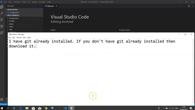 1 installing nodejs git bash visual studio code and cloning a repository in vs code смотреть онлайн