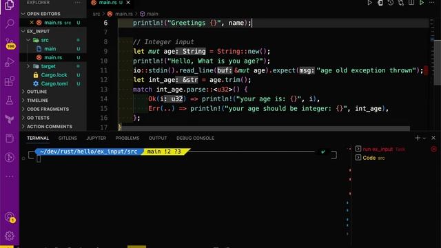 Rust - Getting User Input смотреть онлайн