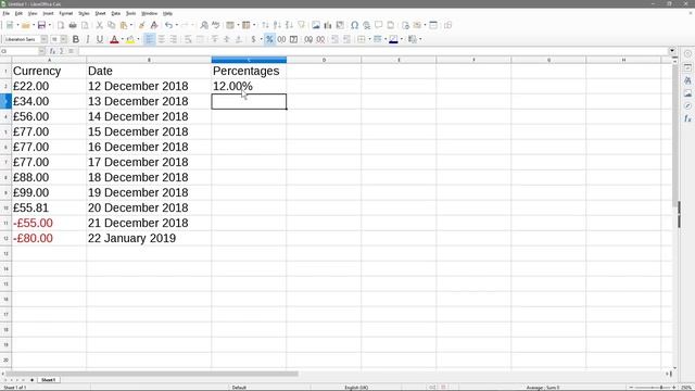 Libre Office Calc - How to format cells - [ Libre Office Calc 6 Beginners Tutorial ] смотреть онлайн