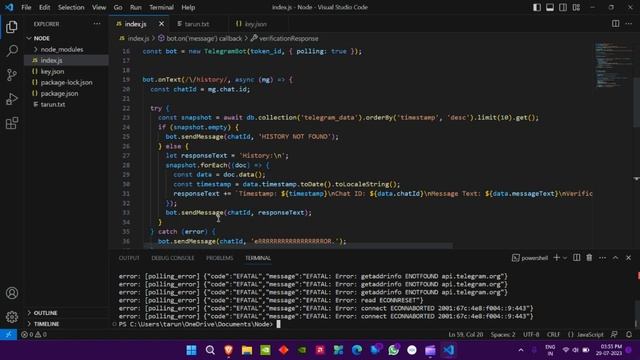 Telegram bot linked to API and google firebase смотреть онлайн