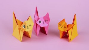 ОРИГАМИ КОТИК ИЗ БУМАГИ!