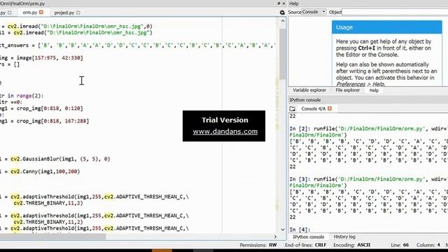 OMR sheet evaluation in python ( opencv ) смотреть онлайн