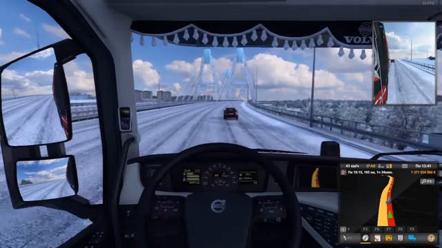 ETS 2 Конвой Зимний мод смотреть онлайн