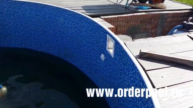 Сборный бассейн Azuro на даче д.4.6, расконсервация в Веневе смотреть онлайн