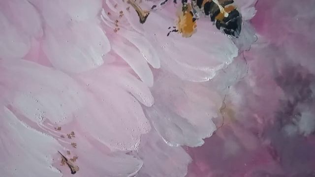 Рисуем Пчелу в сакуре.....Bee in sakura. #Bee in sakura. смотреть онлайн