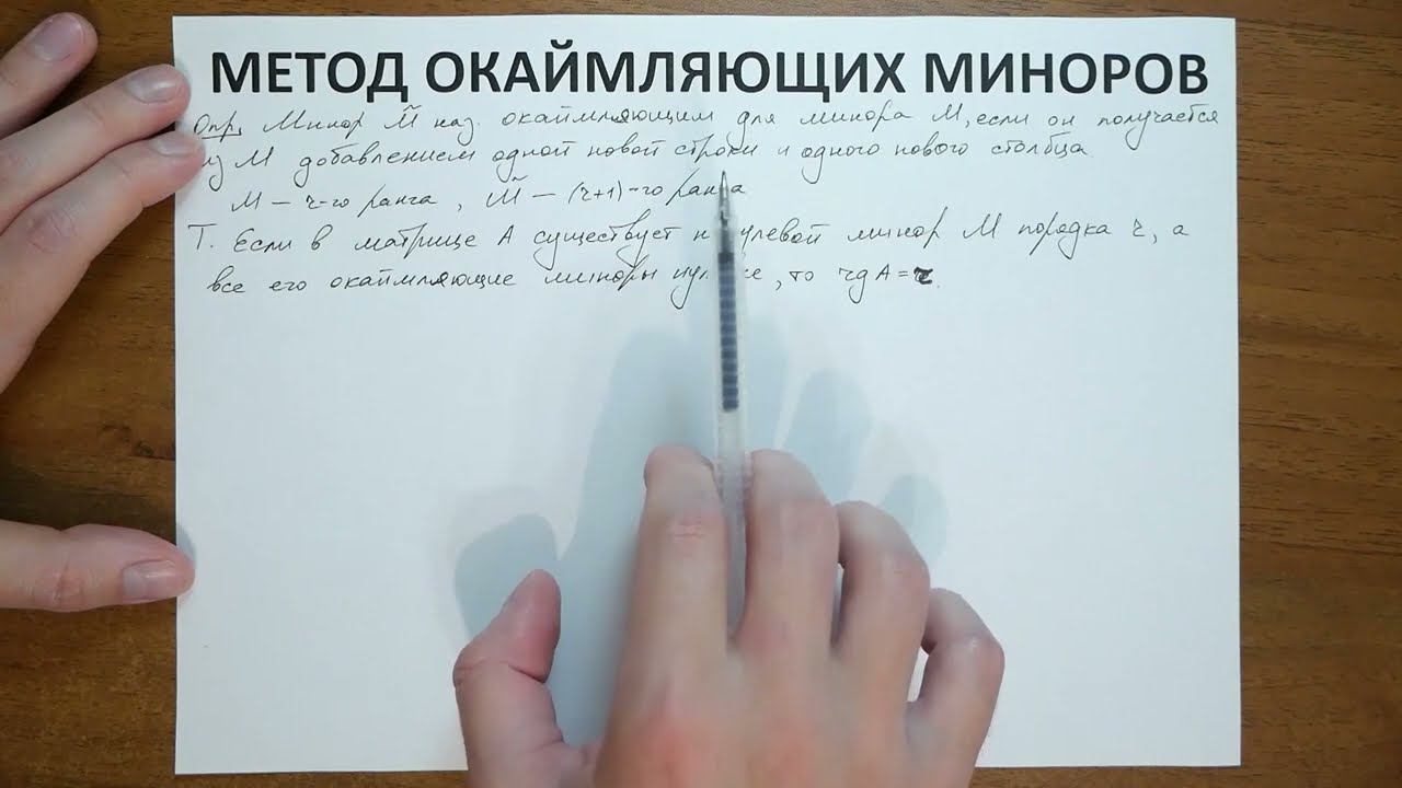 14.7. Метод окаймляющих миноров смотреть онлайн