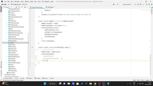 JAVA Tutorial - Reverse a Singly Linked List смотреть онлайн