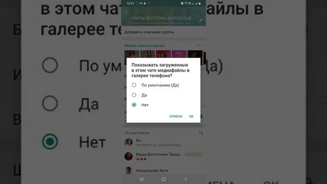 как отключить загрузку медиа в группах WhatsApp смотреть онлайн
