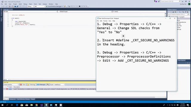how to solve error C4996: 'scanf': This function or variable may be unsafe (3 methods) смотреть онлайн